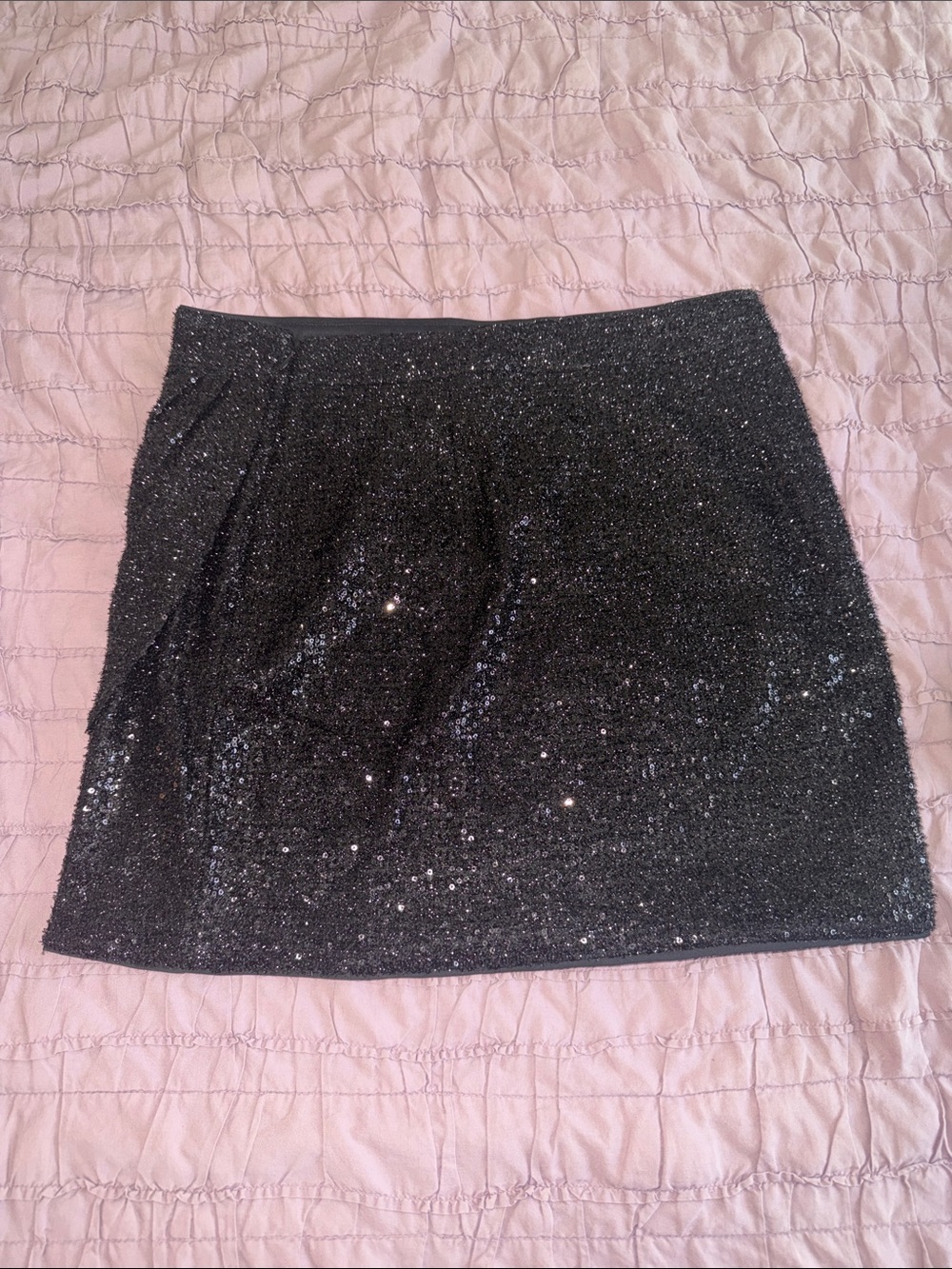 Express Black Sequin Mini Skirt